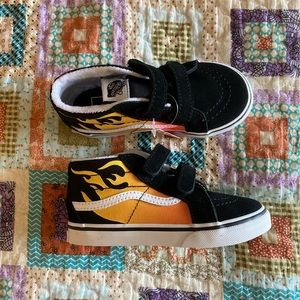 Vans Toddler Hot Flame Sk8-Mid Reissue Velcro